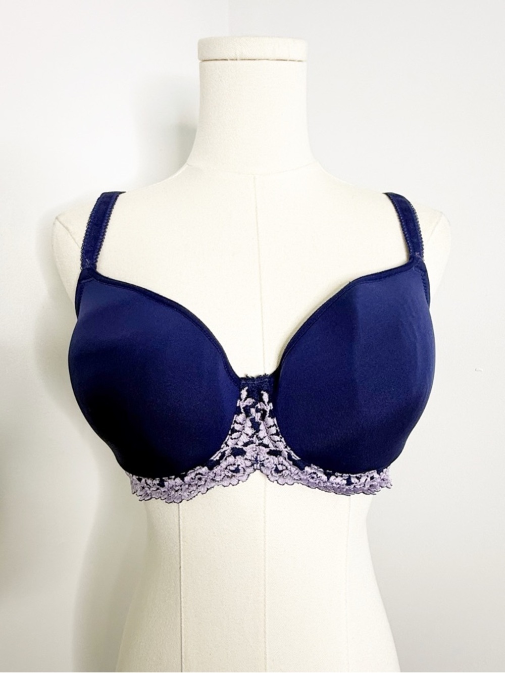Wacoal Embrace Lace T-Shirt Bra 32DDD Blue Underwire Style 853191